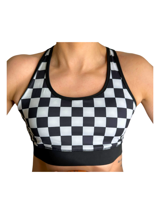 Checkered Athletic Bra